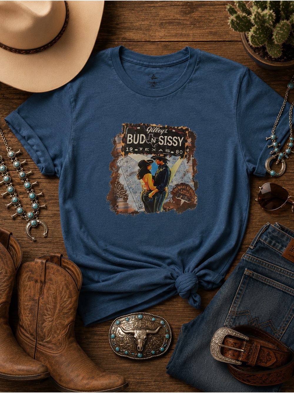 Gildan Blue Bud N' Sissy Short Sleeve Tee